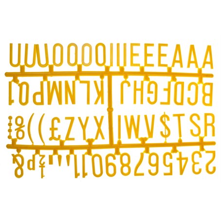 1 ¼ inch Letter Set - PK6 Yellow